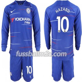 Fußballtrikots Chelsea Hazard 10 Kinder Heim Trikotsatz 2018-2019 Langarm